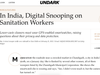 In India, Digital Snooping on Sanitation Workers